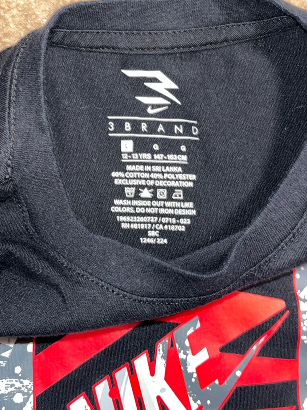 Nike 3Brand by Russell Wilson boys' short-sleeve graphic t-shirts size medium - Picture 6 of 7